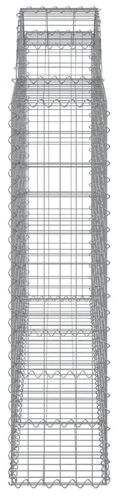 Cestos gabião arqueados 8pcs 200x30x120/140cm ferro galvanizado