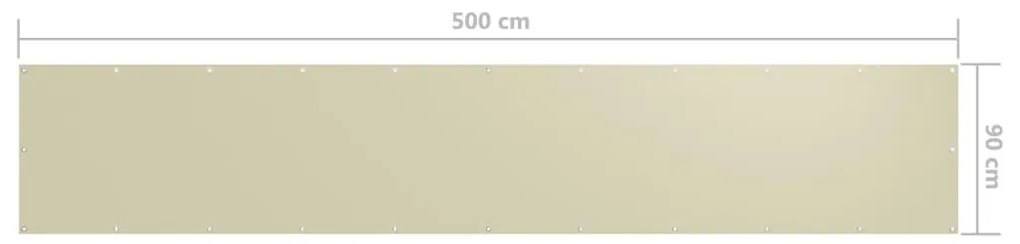 Tela de varanda 90x500 cm tecido Oxford creme