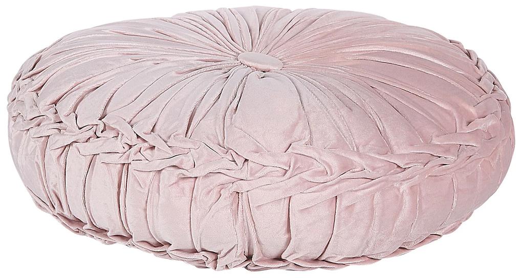 Almofada decorativa rosa ⌀ 40 cm UDALA Beliani
