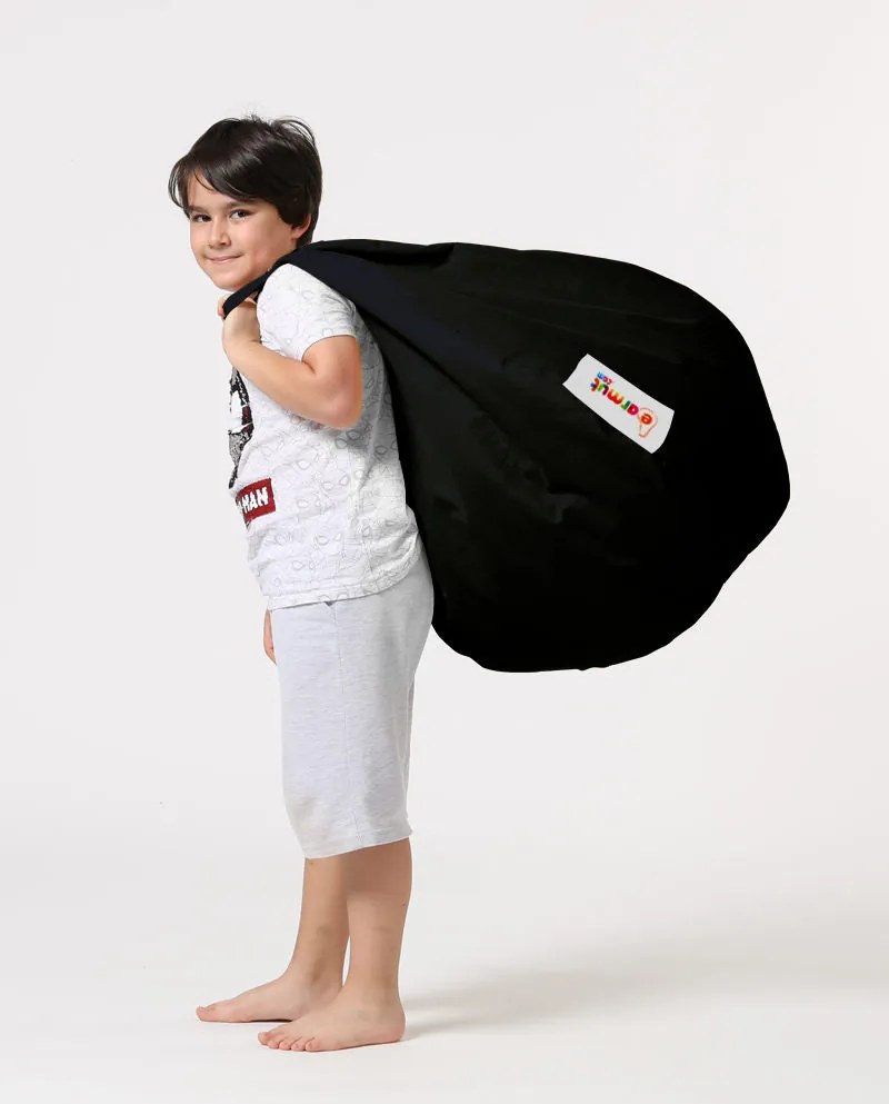 Pufe de Jardim Premium Kids – Preto – 60x60x25 cm | Tribo Home