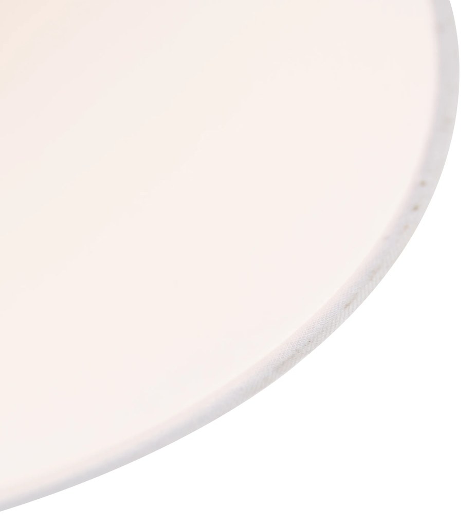 Luminária de teto com máscara de linho branco 35 cm - Combi branco Country / Rústico
