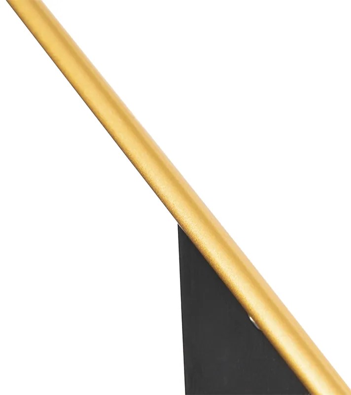 Candeeiro de suspensão design preto e dourado 6 luzes - Sinem Design