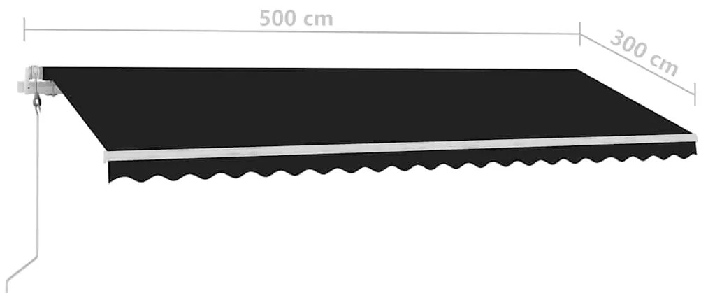 Toldo automático independente 500x300 cm antracite