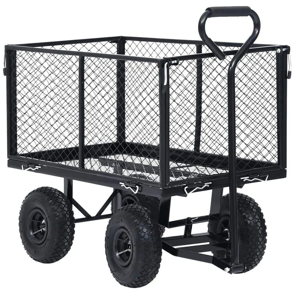 Carrinho de mão para jardim 350 kg preto