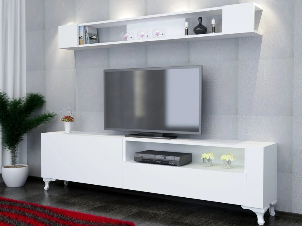 Unidade de TV Kar – Branco – 180 cm x 50 cm x 29,5 cm