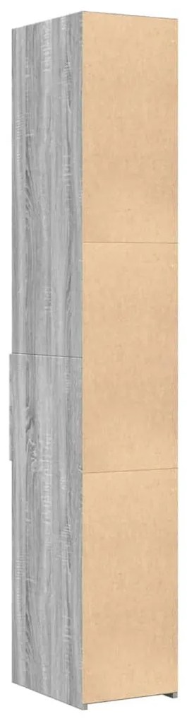 Armário alto 30x42,5x185 cm derivados de madeira cinza sonoma