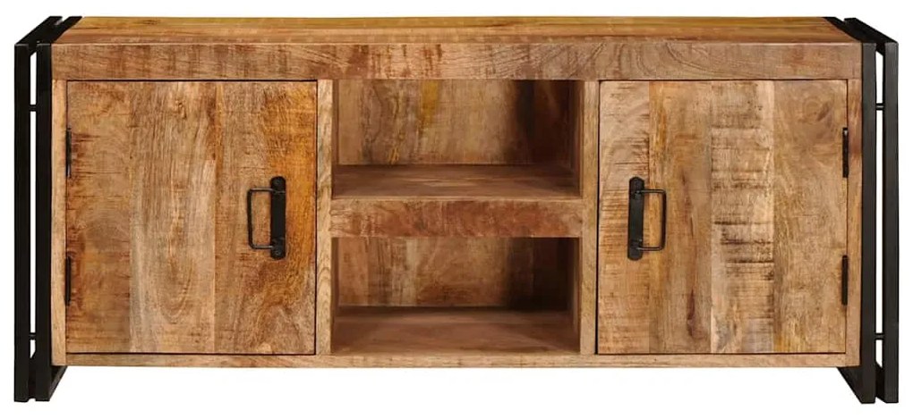 Gabinete para TV Castanho Madeira de manga sólida e rugosa