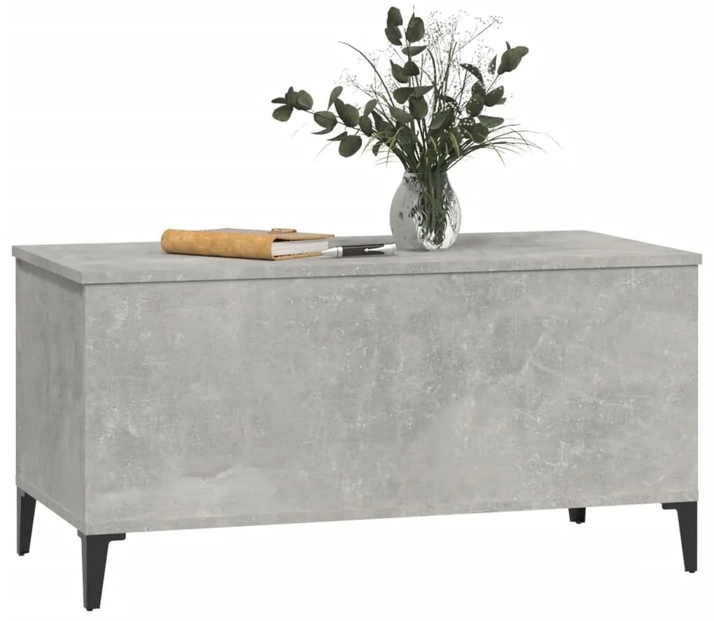Mesa de centro 90x44,5x45 derivados de madeira cinzento cimento