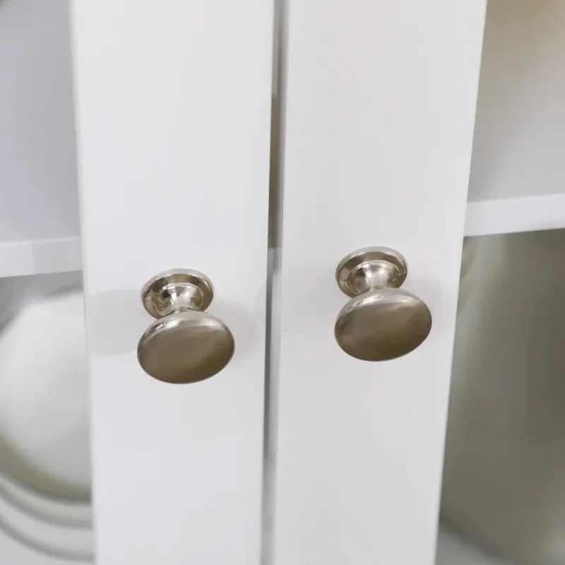 Armário de Cozinha Alicia com 2 Portas em Vidro e 1 Gaveta - Design Mo