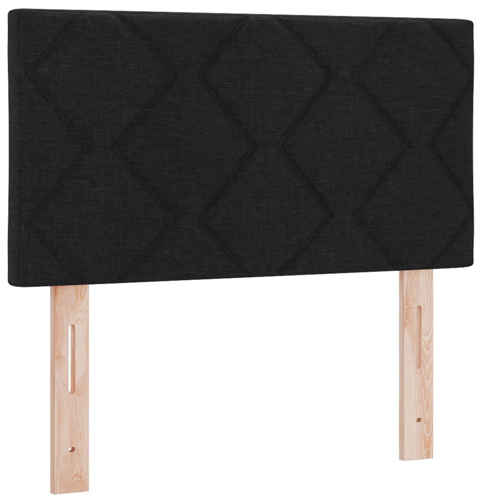 Cama Box com Colchão Preto 120x190 cm Tecido