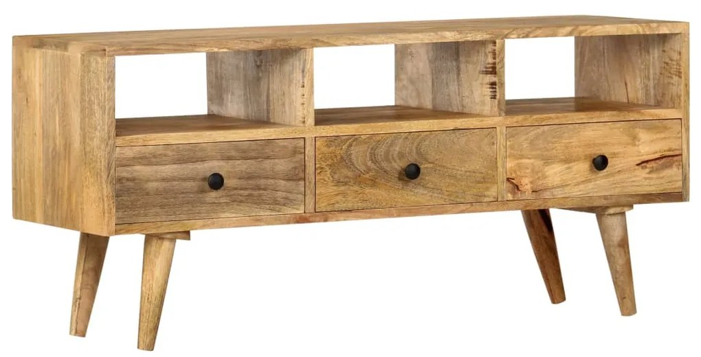 Móvel de TV 110x36x50 cm madeira de mangueira maciça
