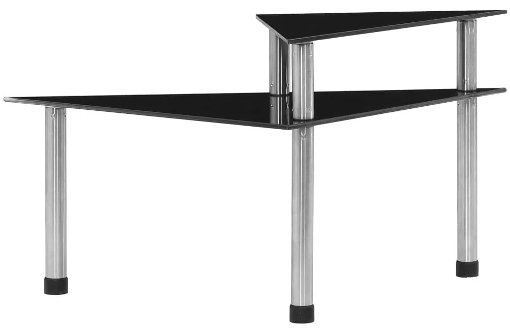 Estante de cozinha 49,5x35x26 cm vidro temperado preto