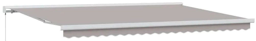 Toldo Retrátil Manual vidaXL Cinzento-Claro 500x300 cm