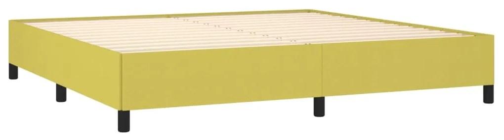 Estrutura de cama sem colchão 200x200 cm tecido verde