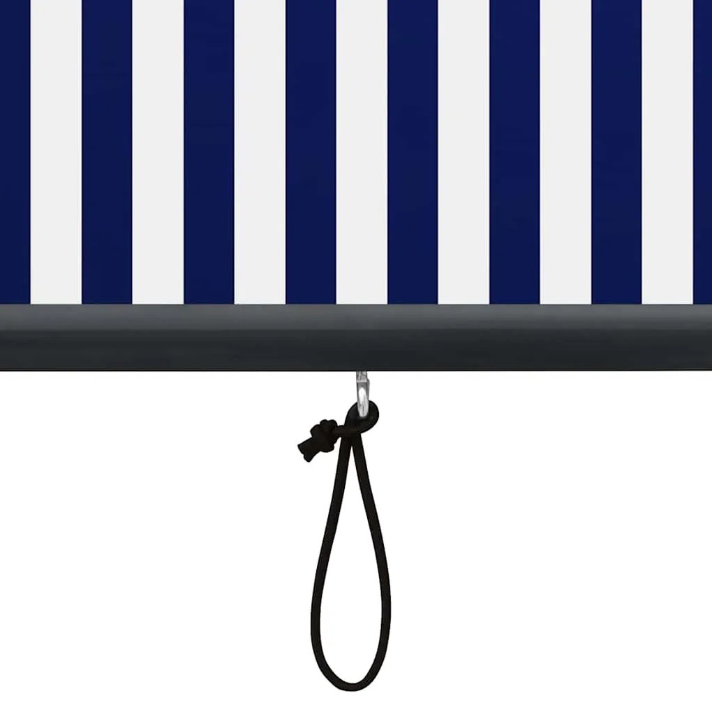 Estore de rolo para exterior 60x250 cm azul e branco