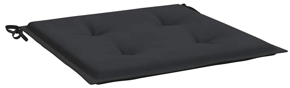 Almofadões p/ cadeiras jardim 4pcs 40x40x4 cm oxford preto