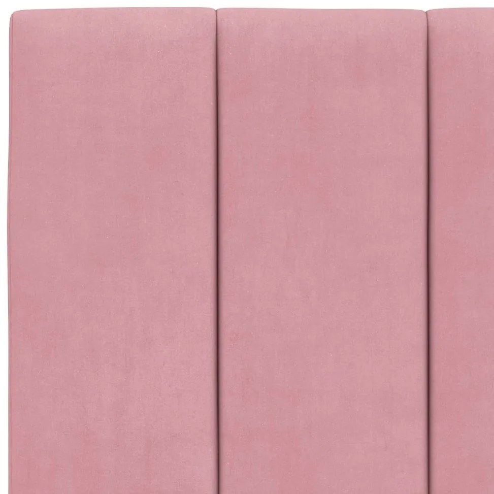 Cama com colchão 180x200 cm veludo rosa