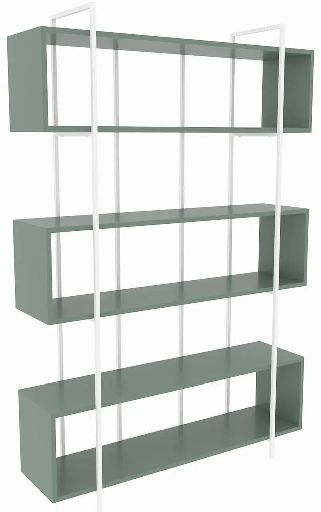 Estante Bruti – Verde e Branco – 120x180x29,6 cm
