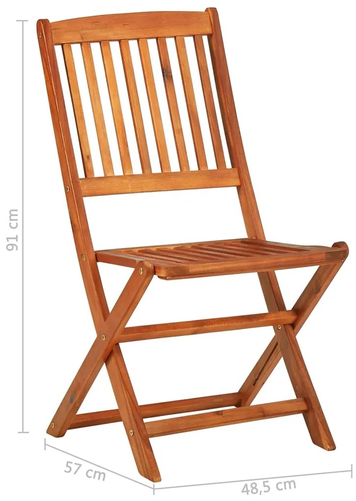 11 pcs conjunto de jantar para jardim 280x90x75cm acácia maciça