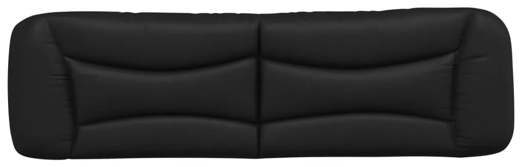 Almofadão de cabeceira 180 cm couro artificial preto