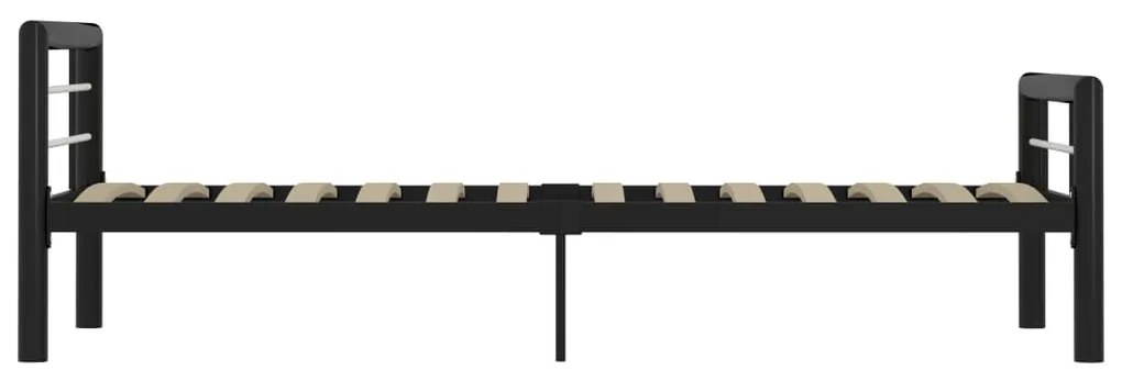 Estrutura de cama 100x200 cm metal preto e branco