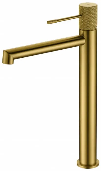 Torneira de cano alto para lavatórios cor ouro escovado Line