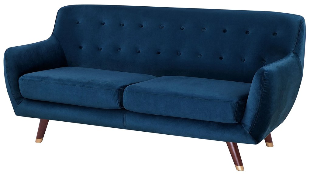 Conjunto de sofás em veludo azul marinho BODO Beliani