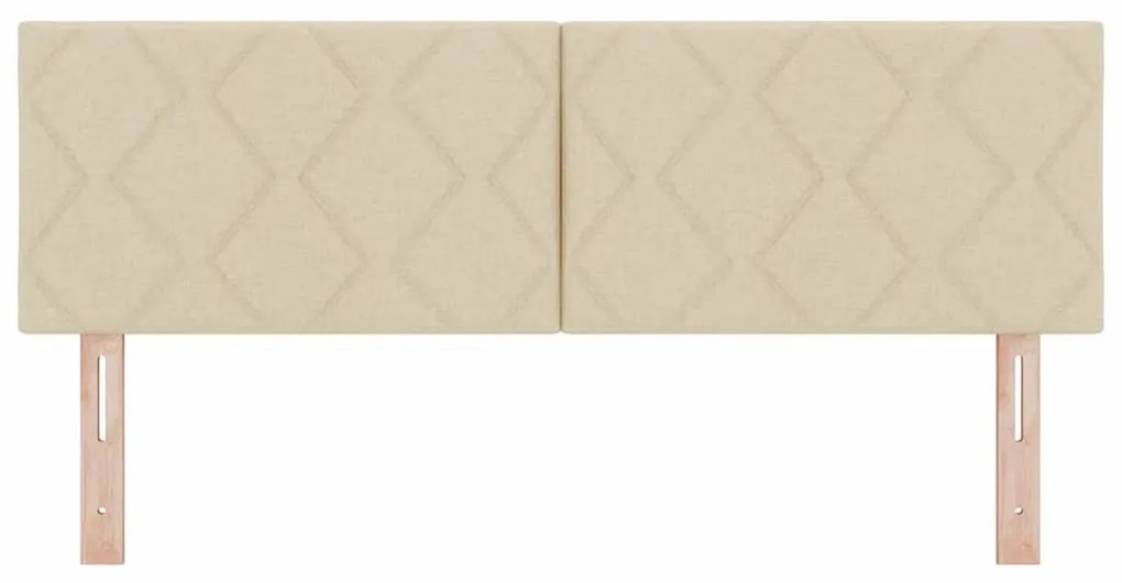 Cabeceira LED Design Blocos de Diamante Creme 160 cm Tecido