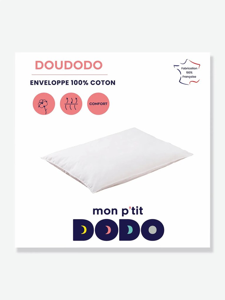Agora -10% | Almofada leve, Doudodo, Mon P'tit DODO branco claro liso