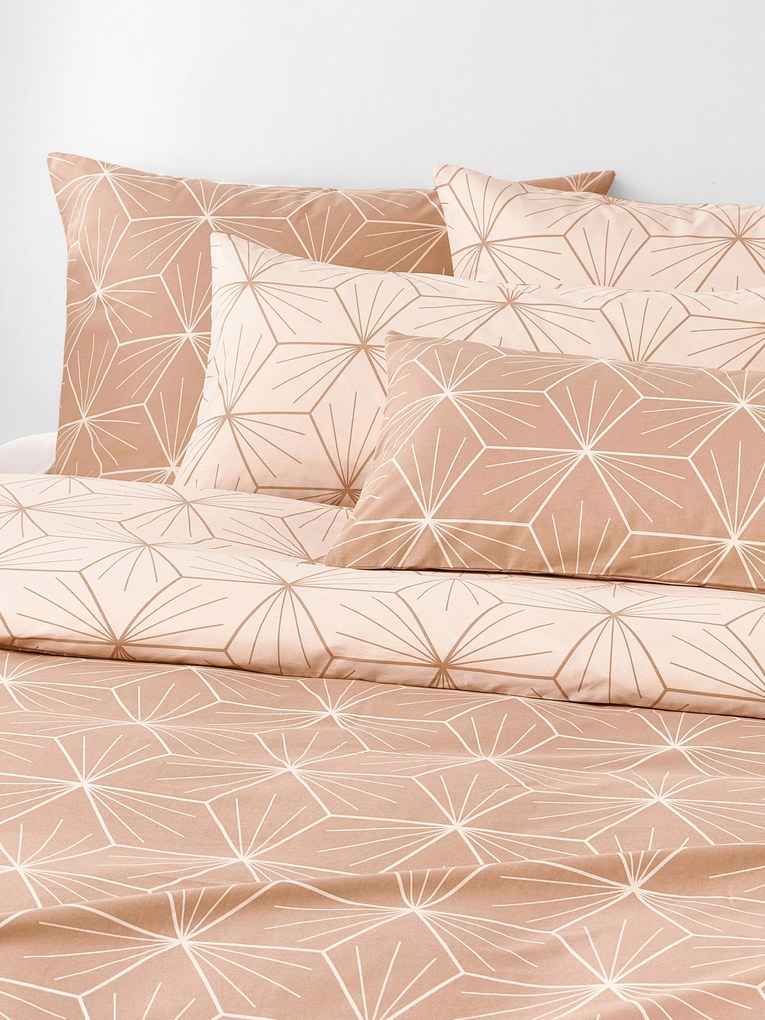 Capa de edredão reversível em algodão com padrão geométrico Ilda