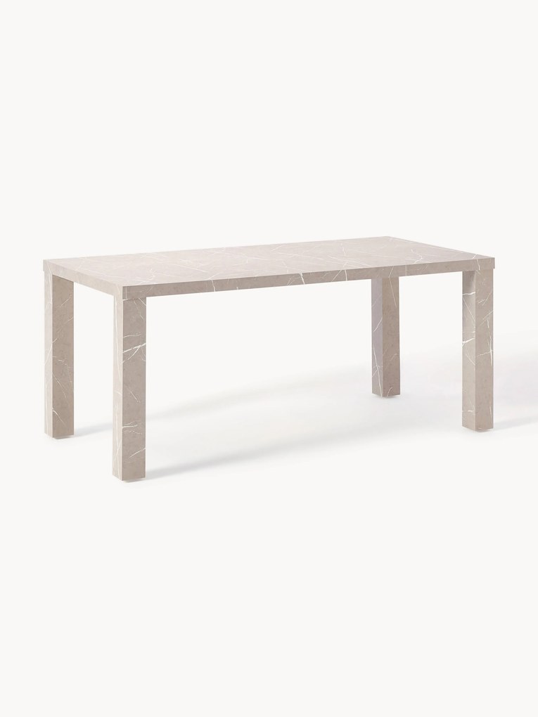 Mesa de jantar com tampo em mármore sintético Carl, vários tamanhos