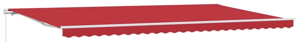 Toldo Retrátil Manual Vermelho 600 x 300 cm