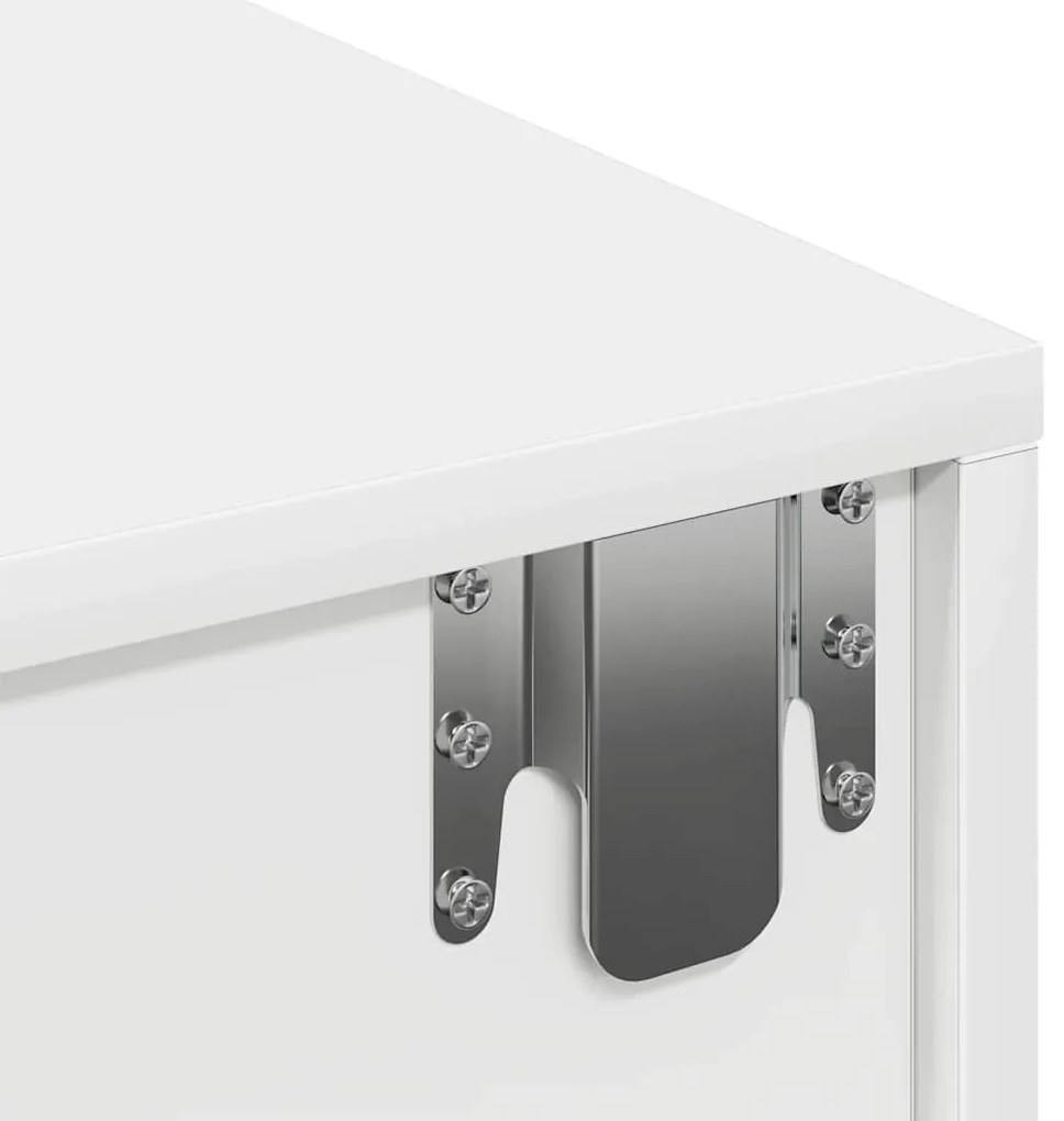 Prateleira parede c/ gavetas 60x26,5x15cm deriv. madeira branco
