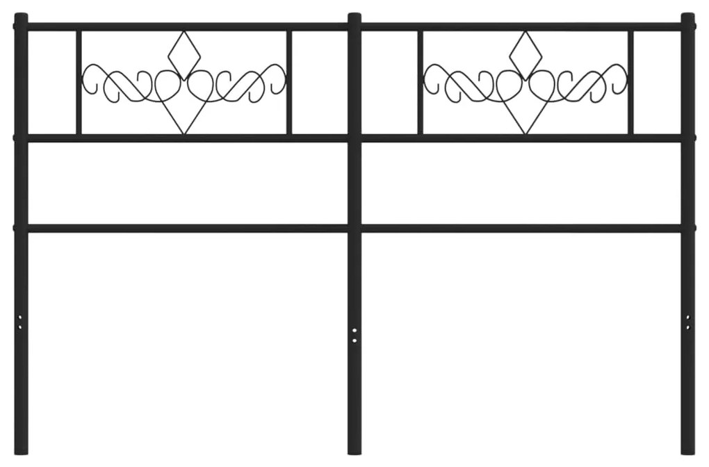 Cabeceira de cama 140 cm metal preto