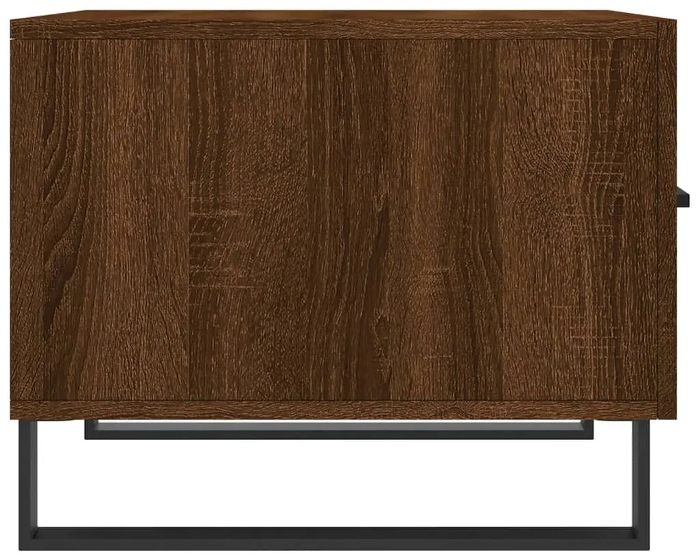Mesa centro 2 pcs 50x50x40 cm madeira proc. carvalho castanho