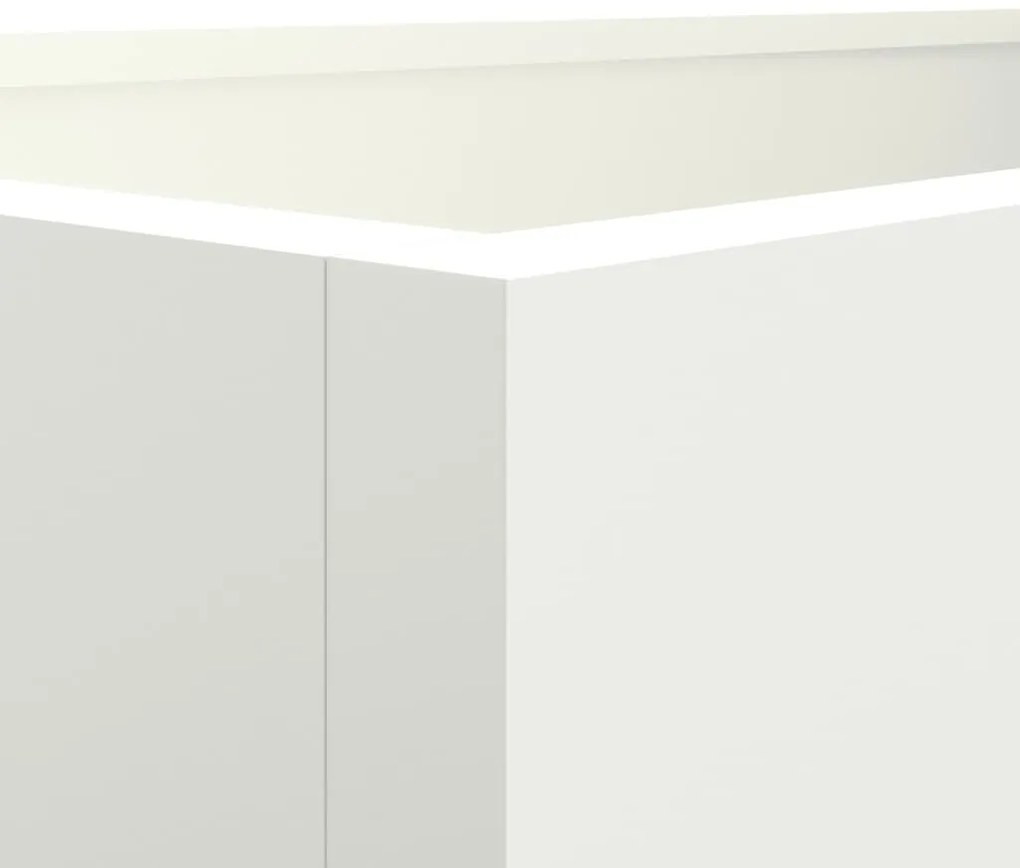 Vaso/floreira 62x40x39 cm aço branco