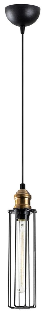 Candeeiro de Teto Zumra – Preto – Diâmetro 8 cm, Altura 123 cm