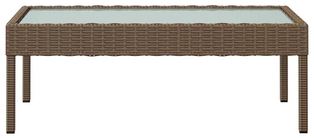 8 pcs Conjunto lounge de jardim com almofadões vime PE castanho