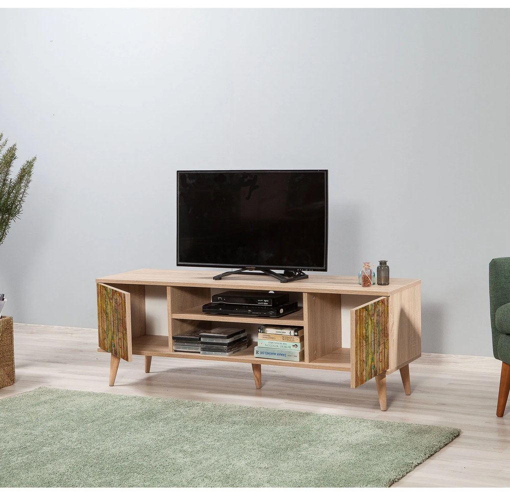 Móvel TV Truva – Carvalho Sonoma – 140x50x40 cm