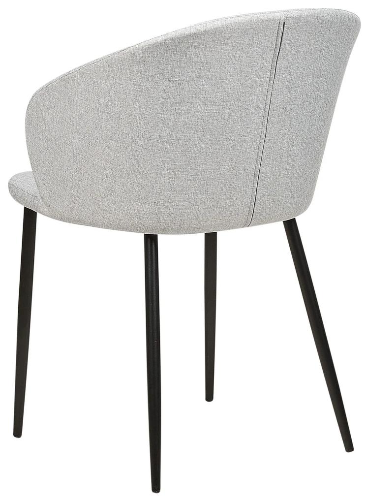 Conjunto de 2 cadeiras de jantar em tecido cinzento claro MASON Beliani