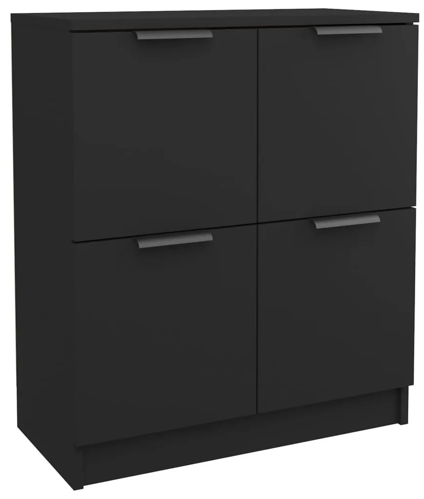 Aparadores 2 pcs 60x30x70 cm derivados de madeira preto