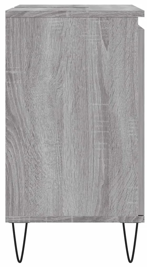 Armário casa de banho 58x33x60cm derivados madeira cinza sonoma