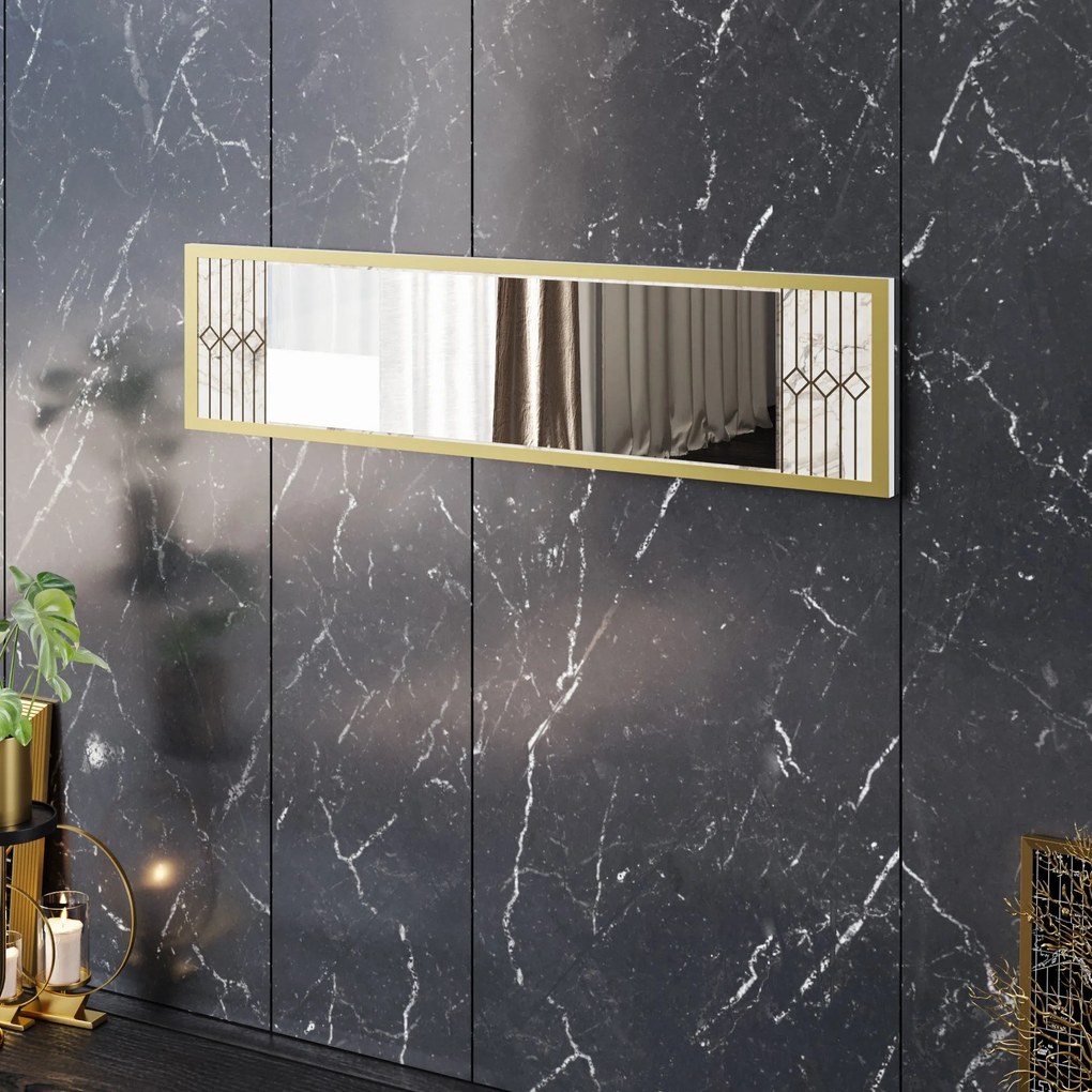 Espelho Decorativo Frida Console – Branco – 120x29,5x2 cm