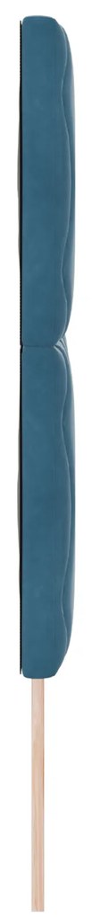 Cabeceira Design de Blocos de Diamante Azul Marinho 140 cm Veludo