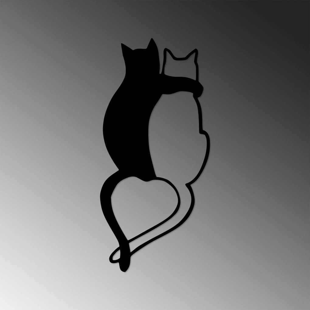 Acessório Decorativo de Parede Love Cats – Preto – 33 x 70 cm