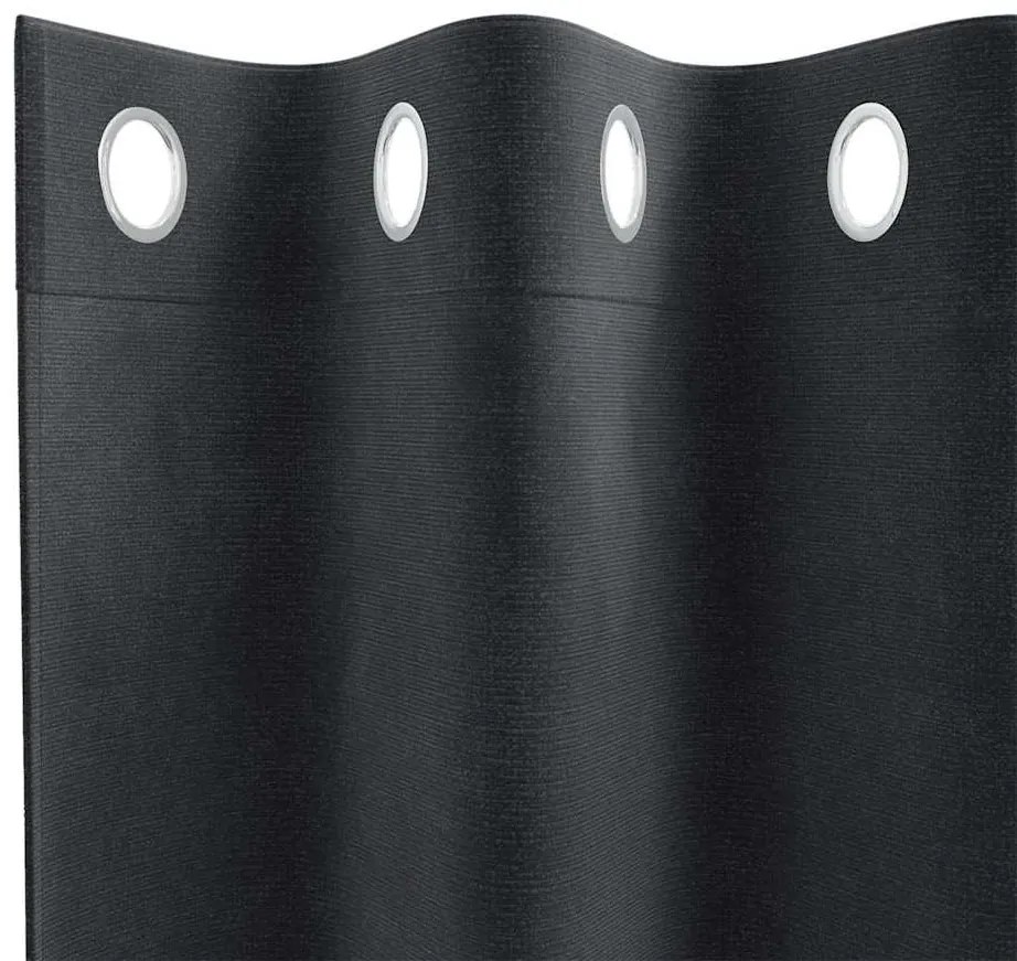 Cortinas Blackout vidaXL com Ilhós 2 pcs Veludo Cinza Escuro