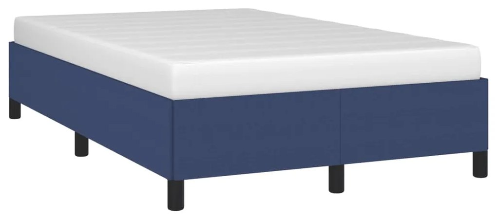 Estrutura de cama sem colchão 120x190 cm tecido azul