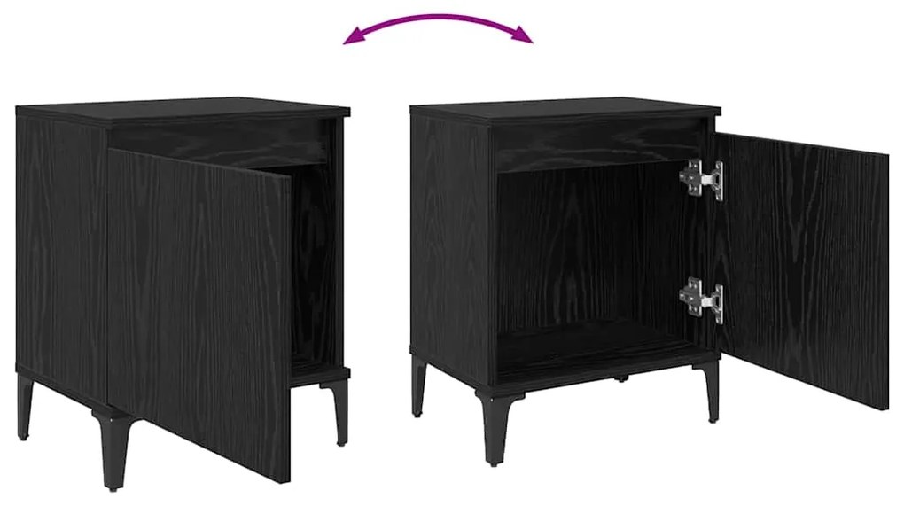 Mesa de cabeceira Carvalho Preto Carvalho preto Madeira feita