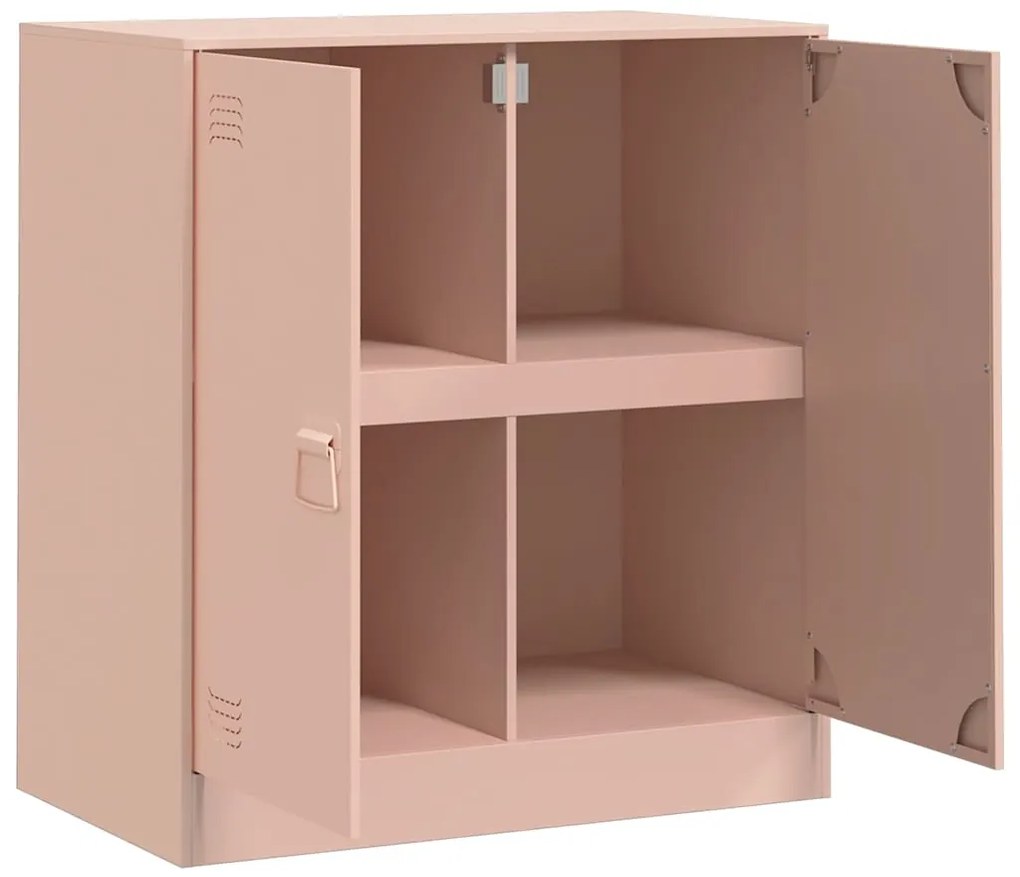 Aparador 67x39x73 cm aço rosa