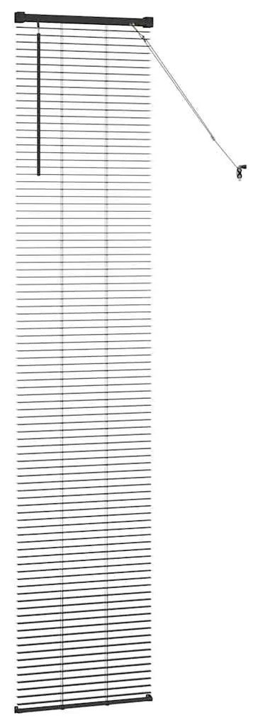 Persiana de Janela com cortinas Outros Manual Preto 80 x 130 cm Alumín